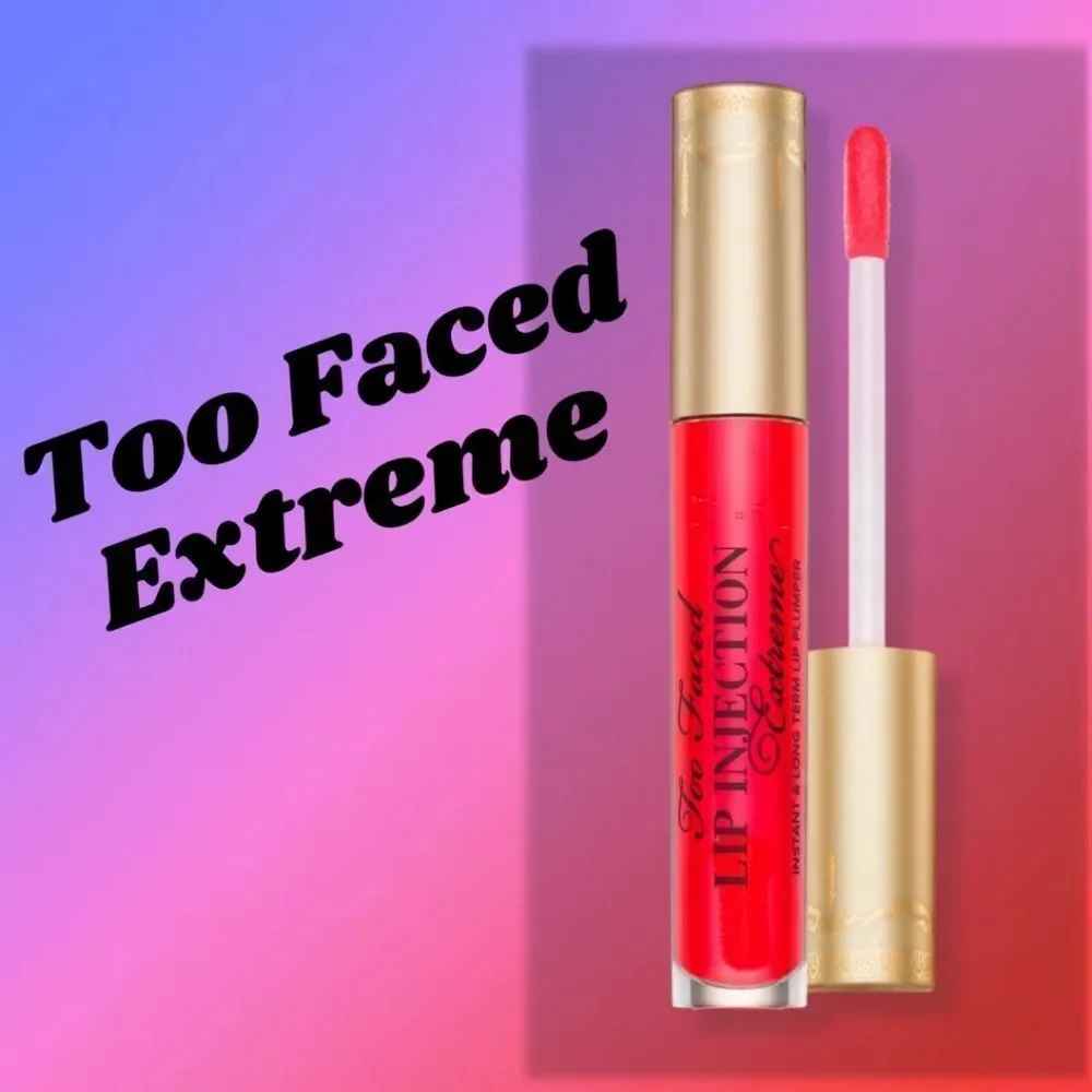 New Too Faced Lip Injection Extreme Hydrating Lip Plumper Gloss Strawberry Kiss